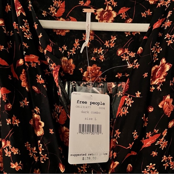 Free People Flower Fields Mini Dress in Dark Combo - Picture 5 of 7